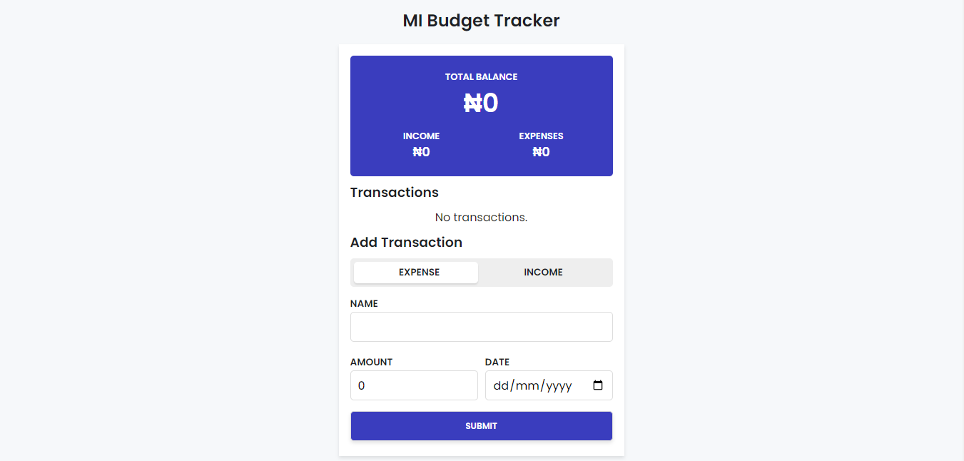 a budget tracker